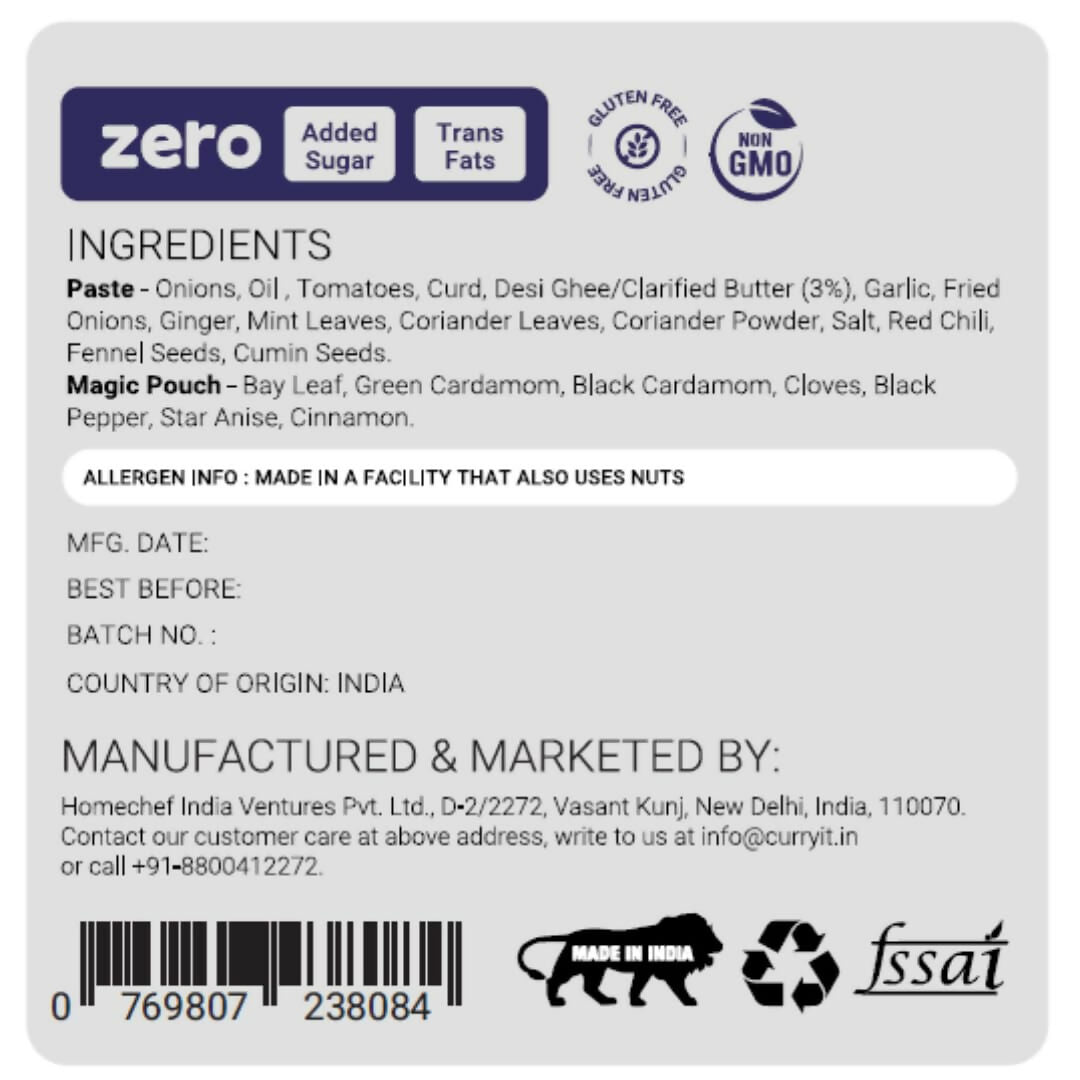 CURRYiT Instant Hyderabadi Biryani Premium Cooking Paste CURRYiT