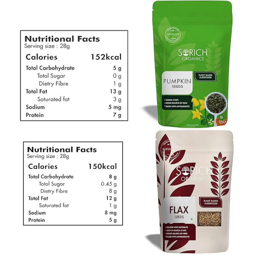 Sorich Organics Raw Flax Seeds & Pumpkin Seeds Sorich