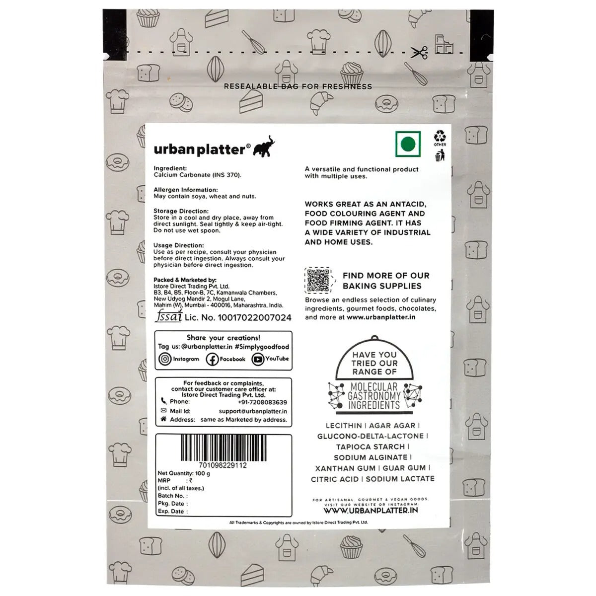 Urban Platter Calcium Carbonate Powder - Safuron