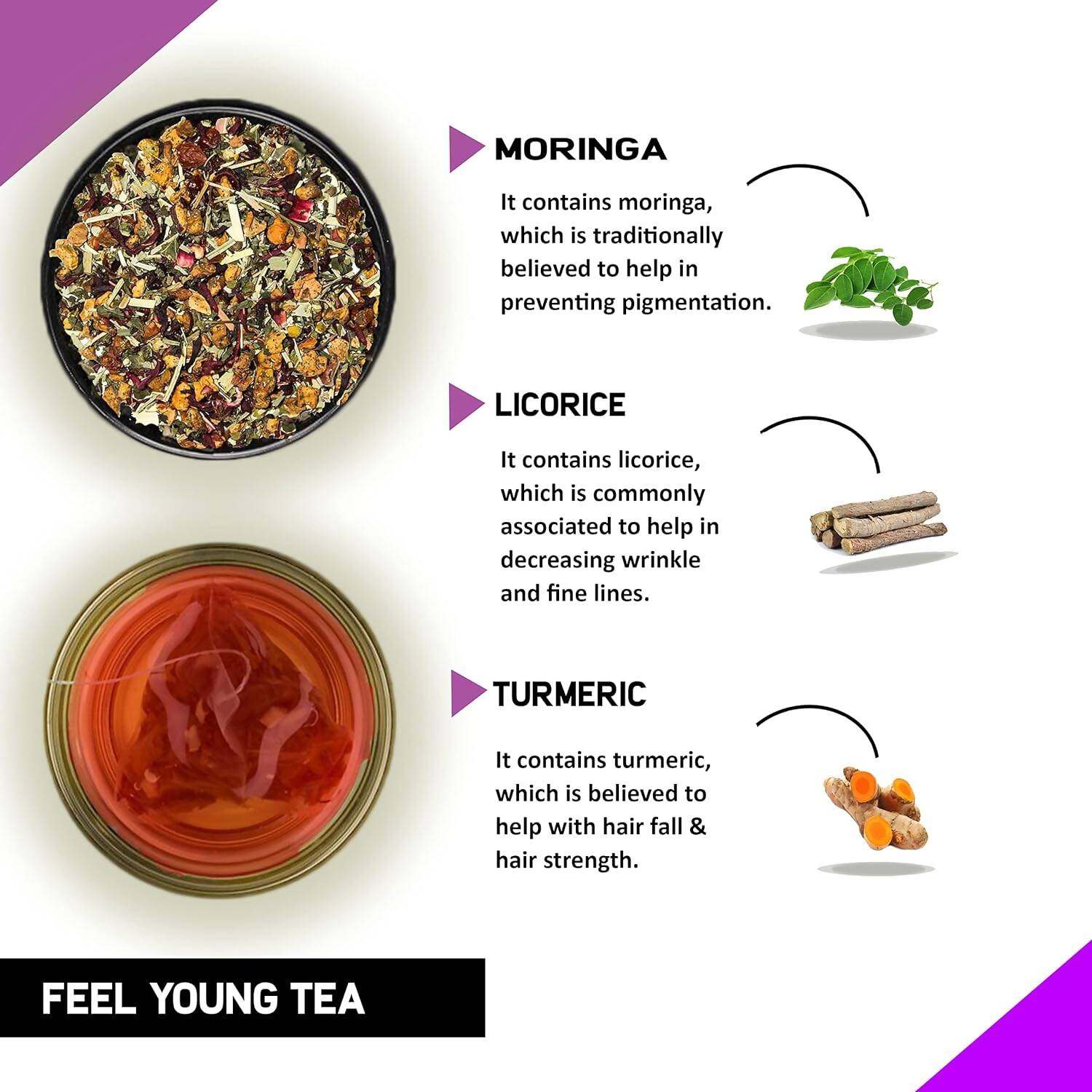 Teacurry Feel Young Tea Bags (Anti Ageing Tea) Teacurry