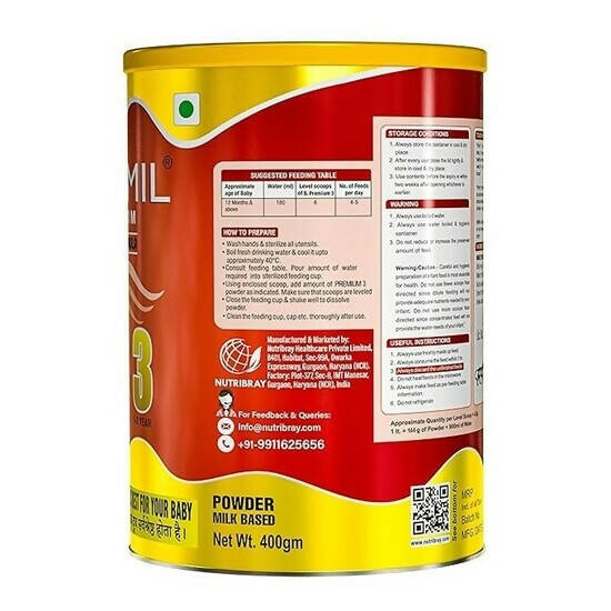 Braymil Premium Follow Up Formula 3 for 1-2 Years Powder Braymil