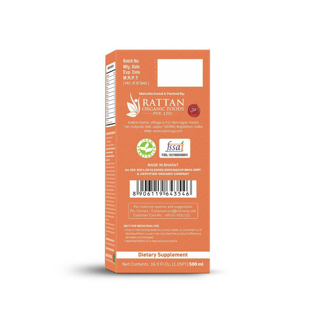 Nutriorg Seabuckthorn Juice Nutriorg