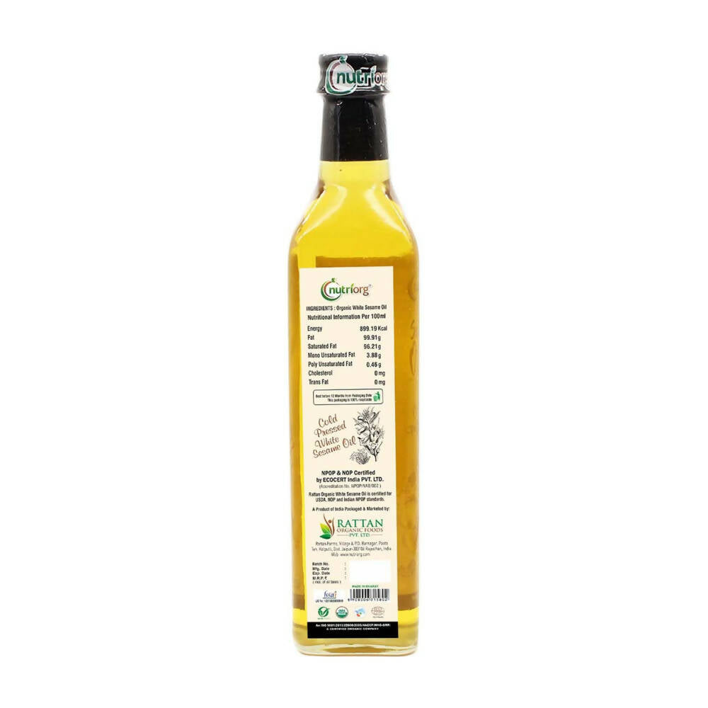 Nutriorg Organic White Sesame Oil Nutriorg
