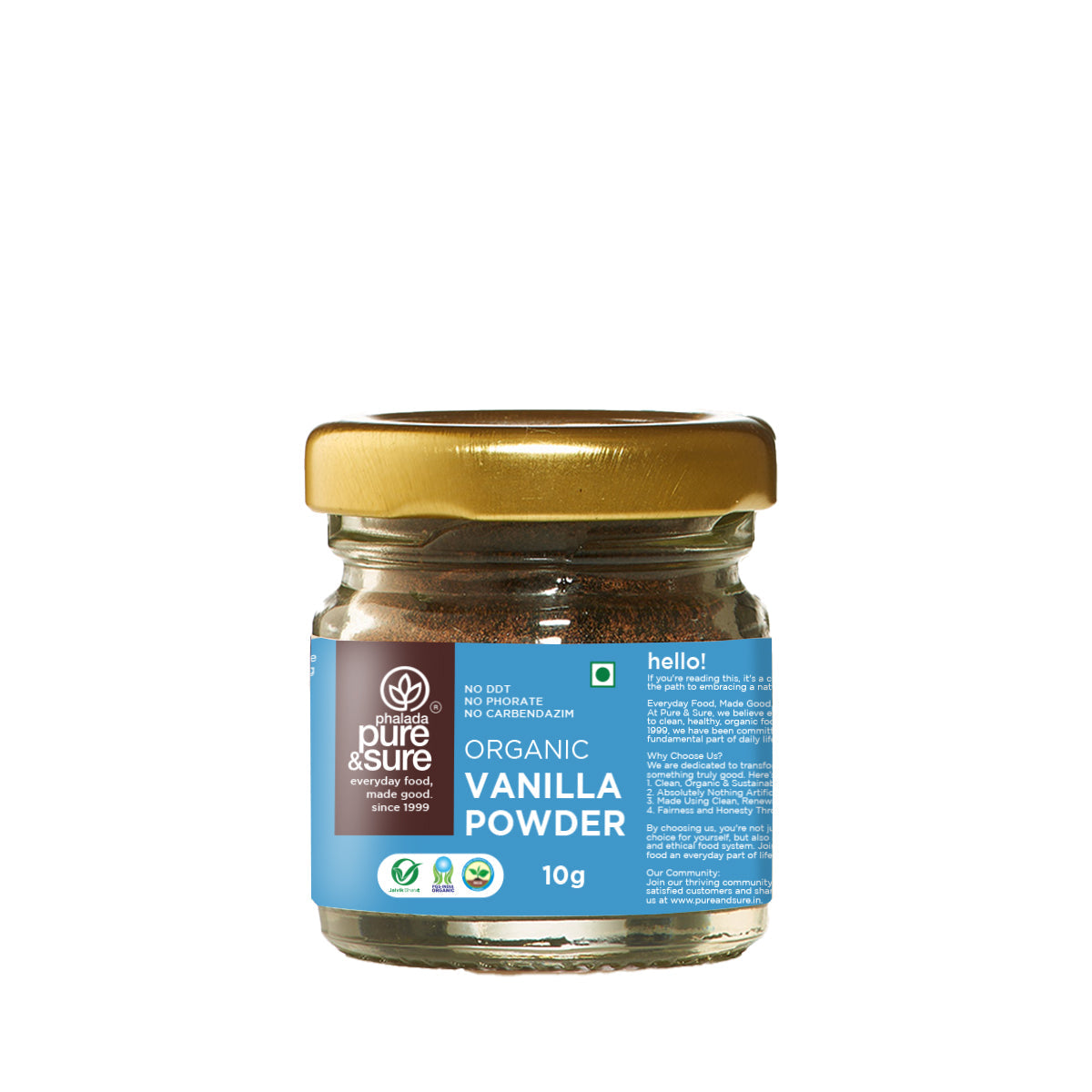 Pure & Sure Organic Vanilla Powder - Safuron