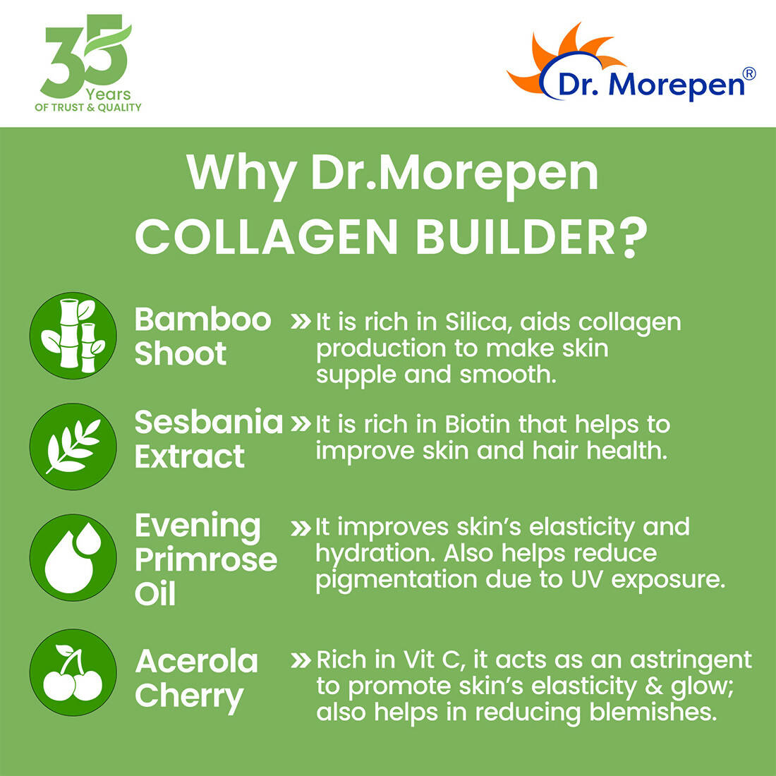 Dr. Morepen Natural Collagen Builder - Orange Berry Flavour Dr. Morepen