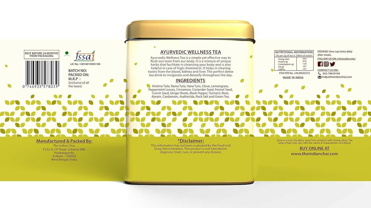 The Indian Chai - Ayurvedic Wellness Tea The Indian Chai