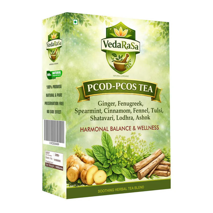VedaRasa PCOS & PCOD Herbal Tea - Safuron