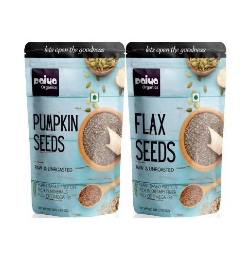 Paiya Organics Pumpkin Seeds + Flax Seeds Combo - Safuron
