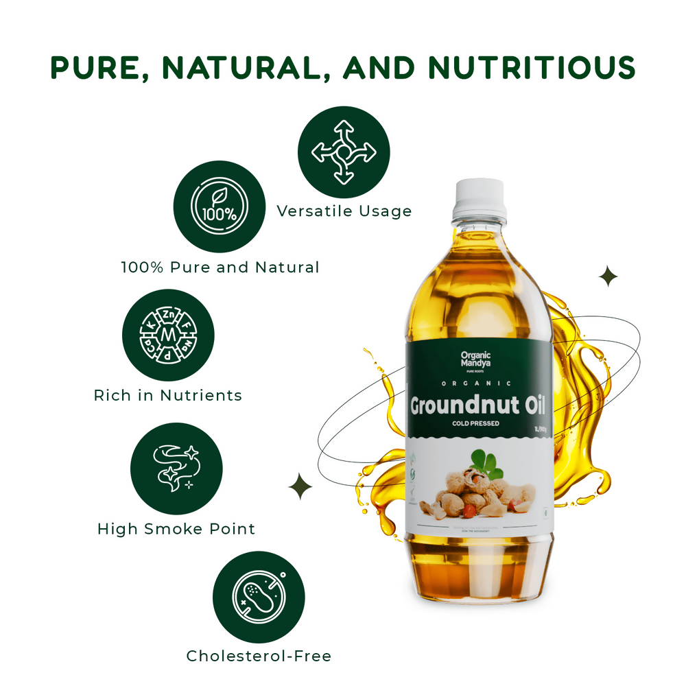 Organic Mandya Cold Pressed - Groundnut Oil Organic Mandya