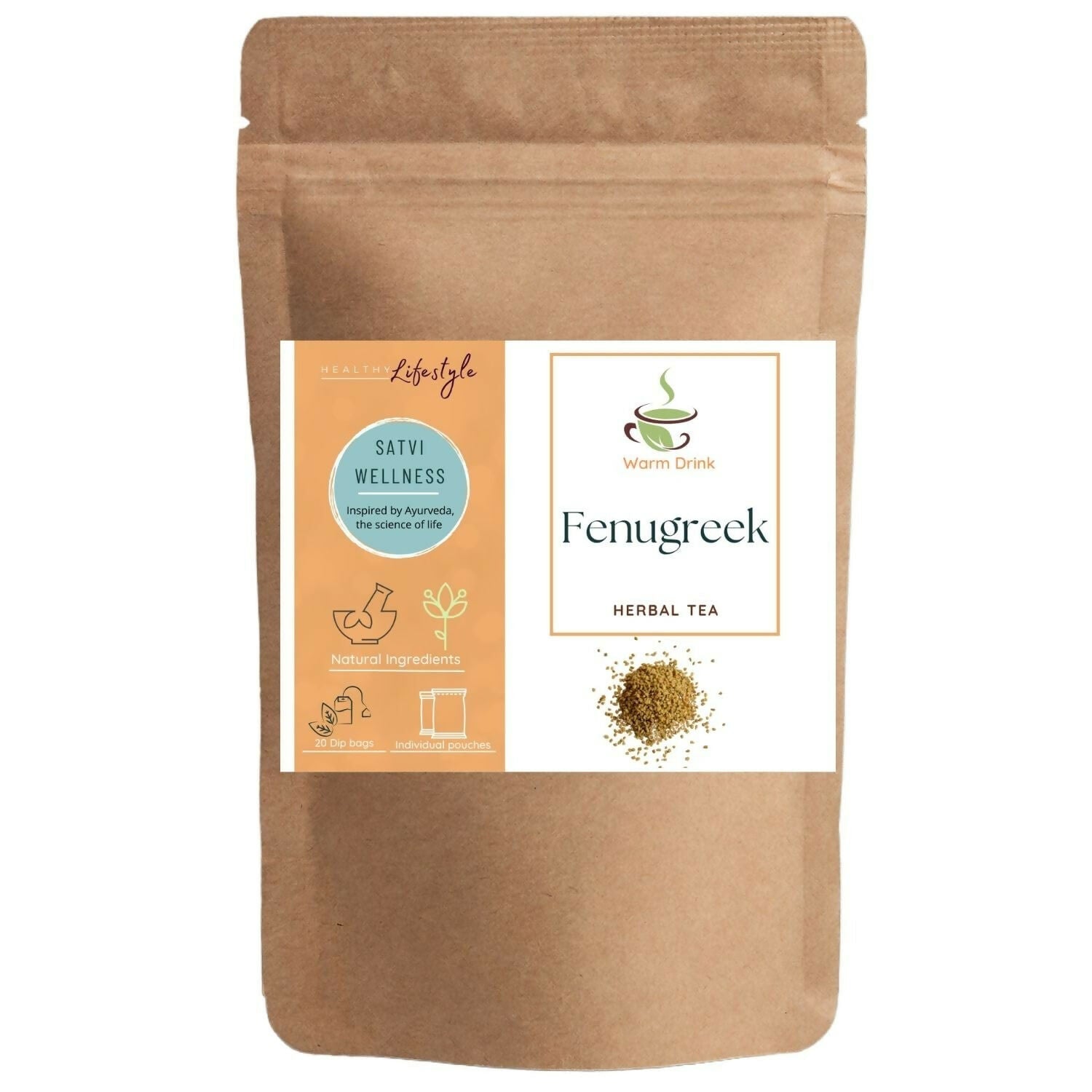 Satvi Wellness Fenugreek Tea Bags | Herbal Tea Satvi Wellness