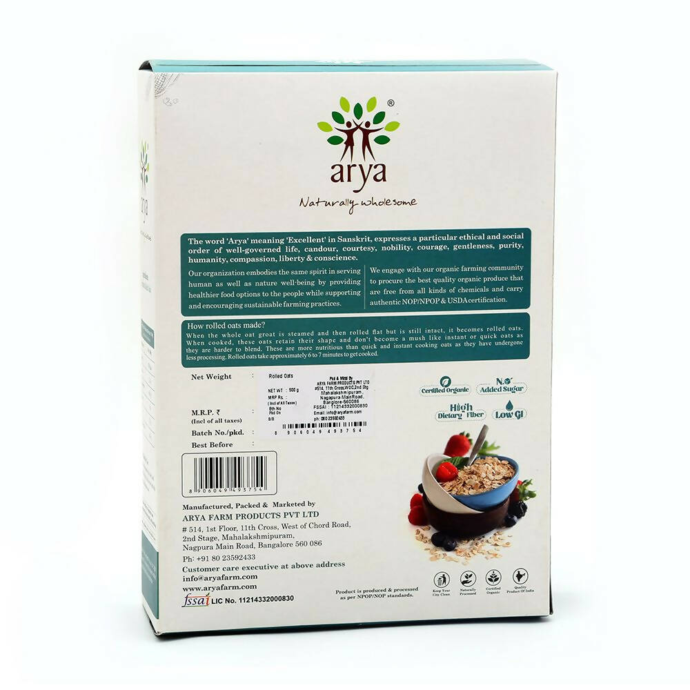 Arya Farm Organic Rolled Oats Arya Farm