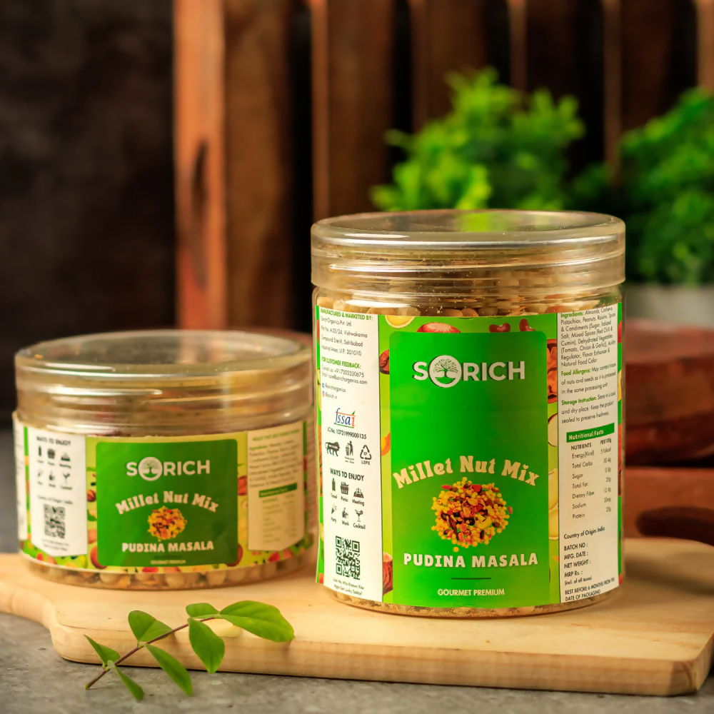 Sorich Organics Millet Nut Mix – Pudina Masala Crunchy & Healthy Snack Sorich