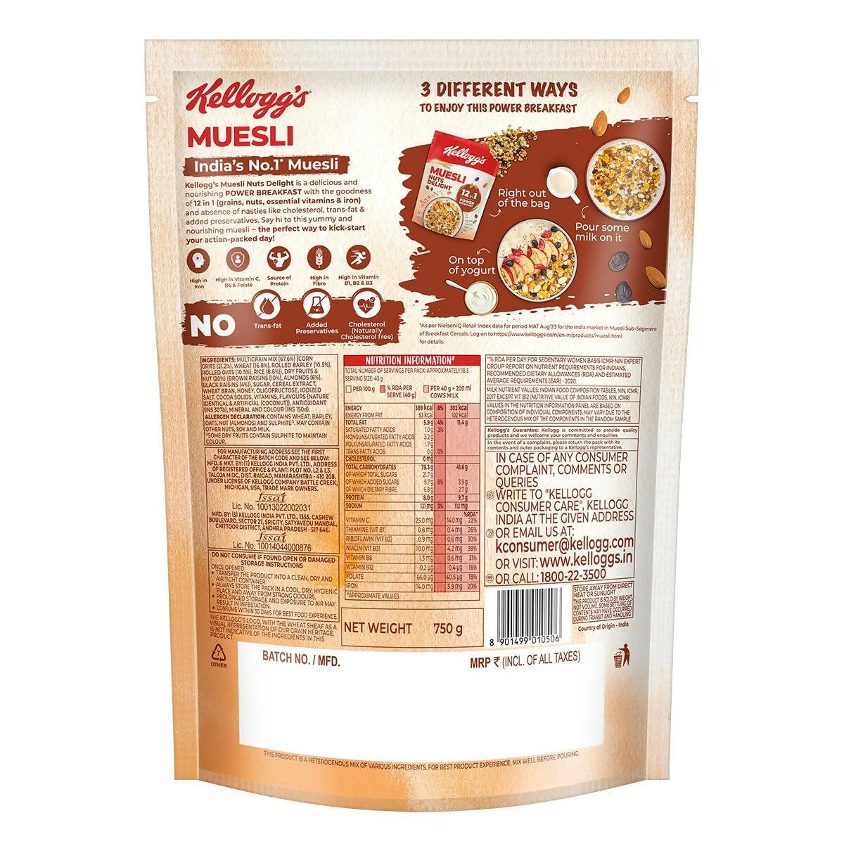 Kellogg's Muesli Nuts Delight Kellogg's