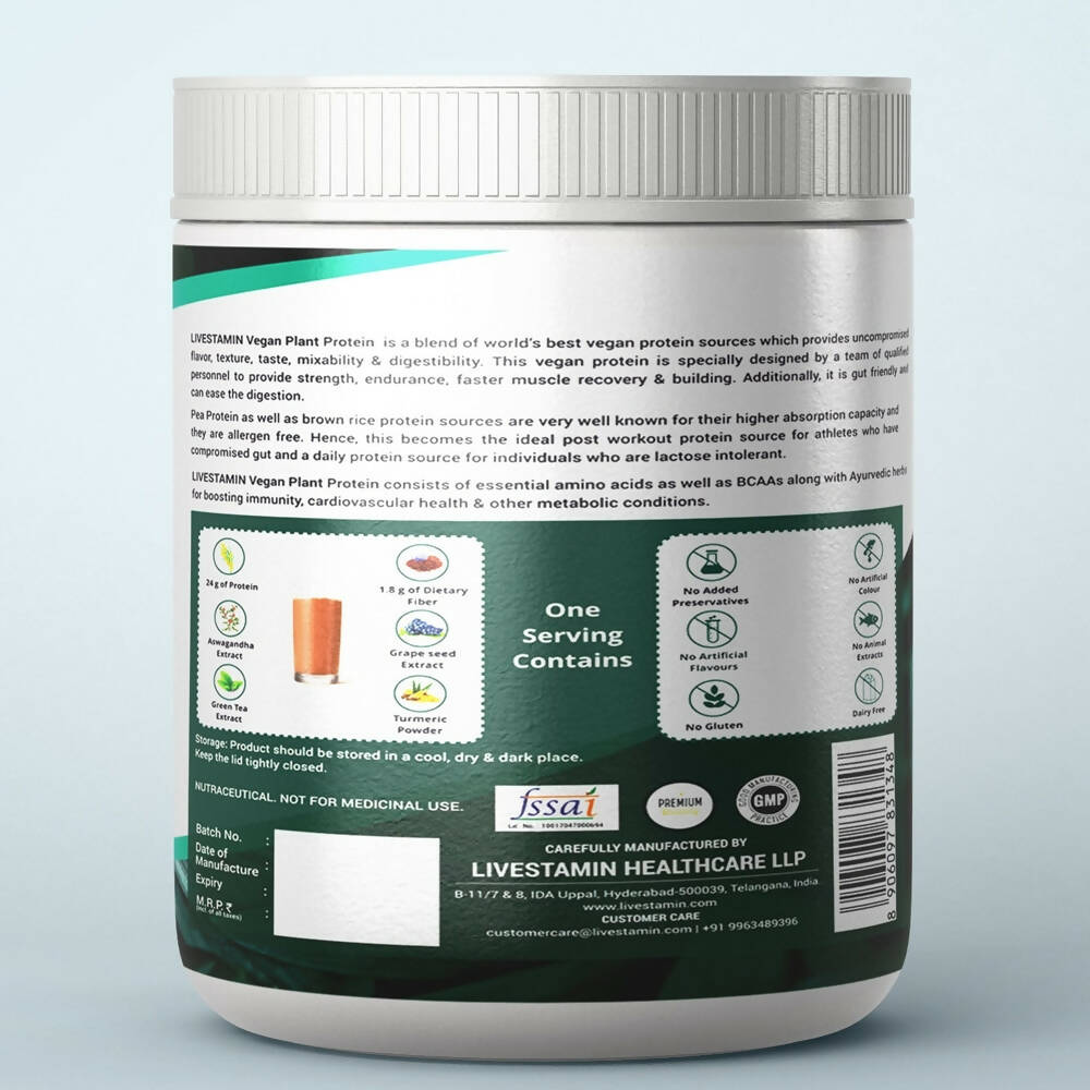 Livestamin Vegan Plant Protein - Chocolate Flavour Livestamin