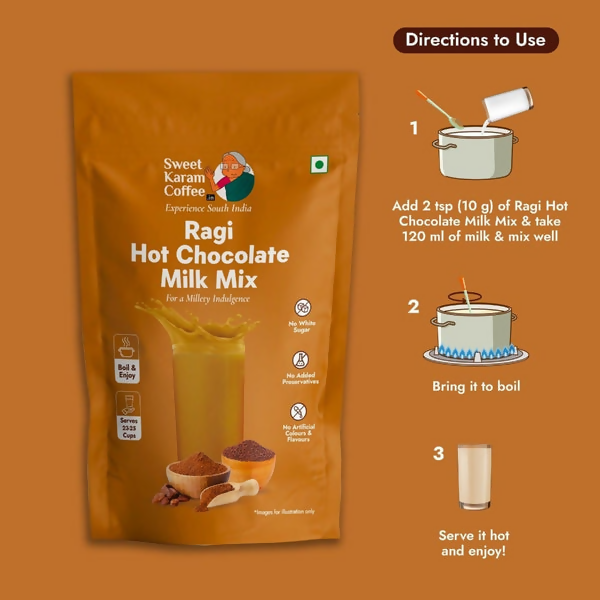 Sweet Karam Coffee Ragi Hot Chocolate Milk Mix Sweet Karam Coffee