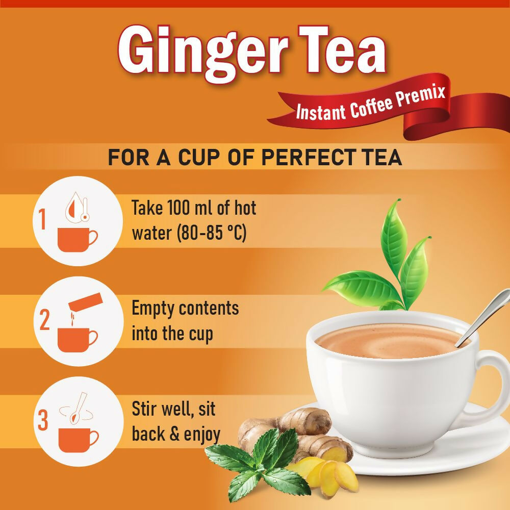 Naivedyam Ginger Instant Tea Premix Powder Sachets Naivedyam