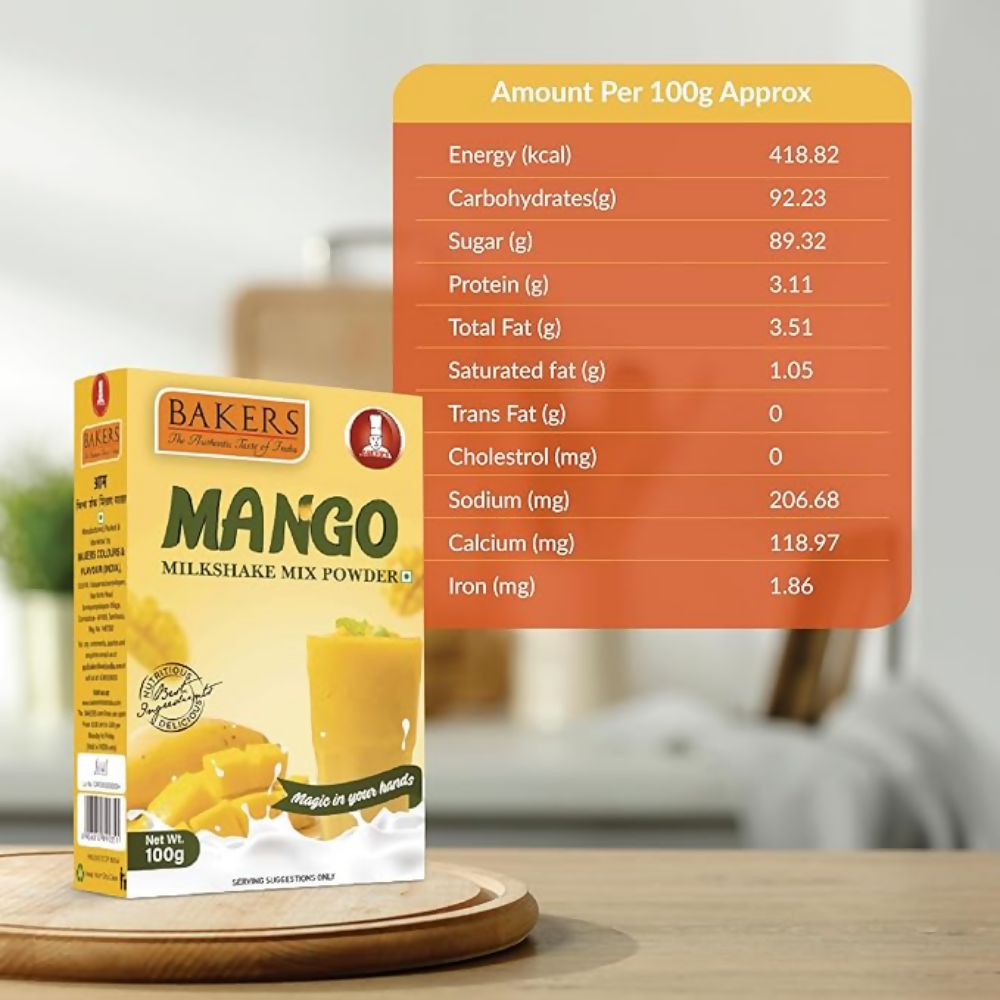 BAKERS Milk Shake Mix - Mango Flavour BAKERS
