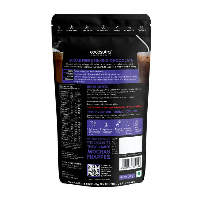 Cocosutra Lite - Relax - Sugar Free Drinking Chocolate Mix Cocosutra