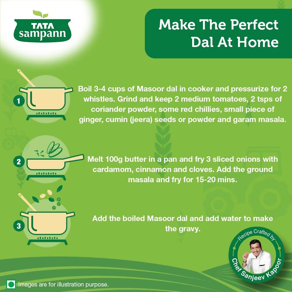 Tata Sampann Unpolished Masoor Dal Whole Tata