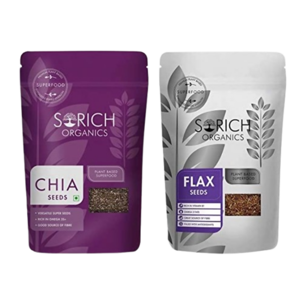 Sorich Organics Raw Chia Seeds and Flax Seeds - Safuron