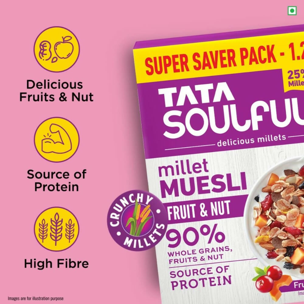 Tata Soulfull Millet Muesli Breakfast Cereals (Fruit & Nut) Tata Soulfull