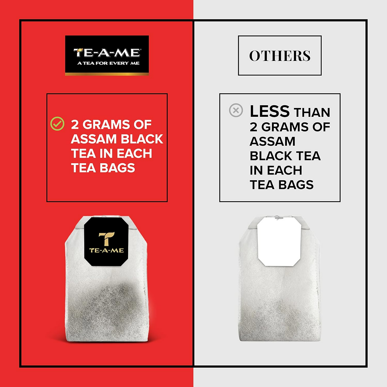 TE-A-ME Classic Assam Black Tea Bags TE-A-ME
