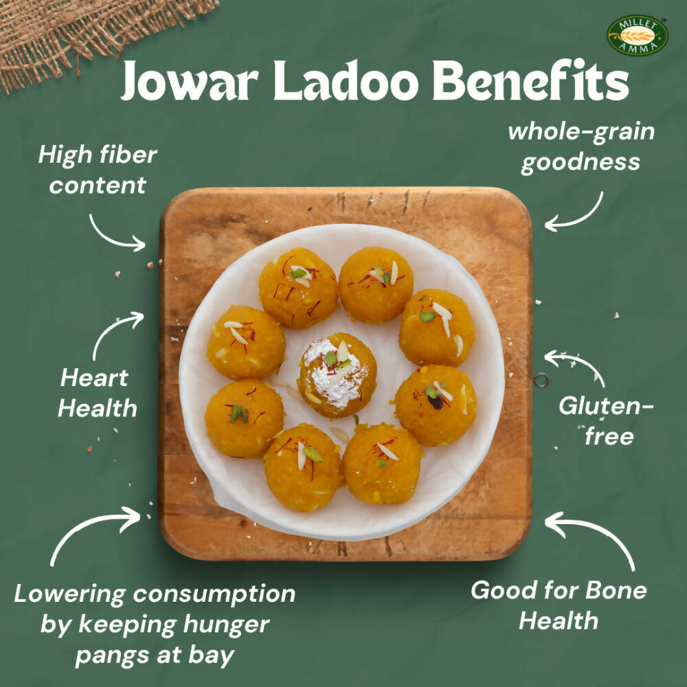 Millet Amma Jowar Laddoo-Made With Jaggery Millet Amma