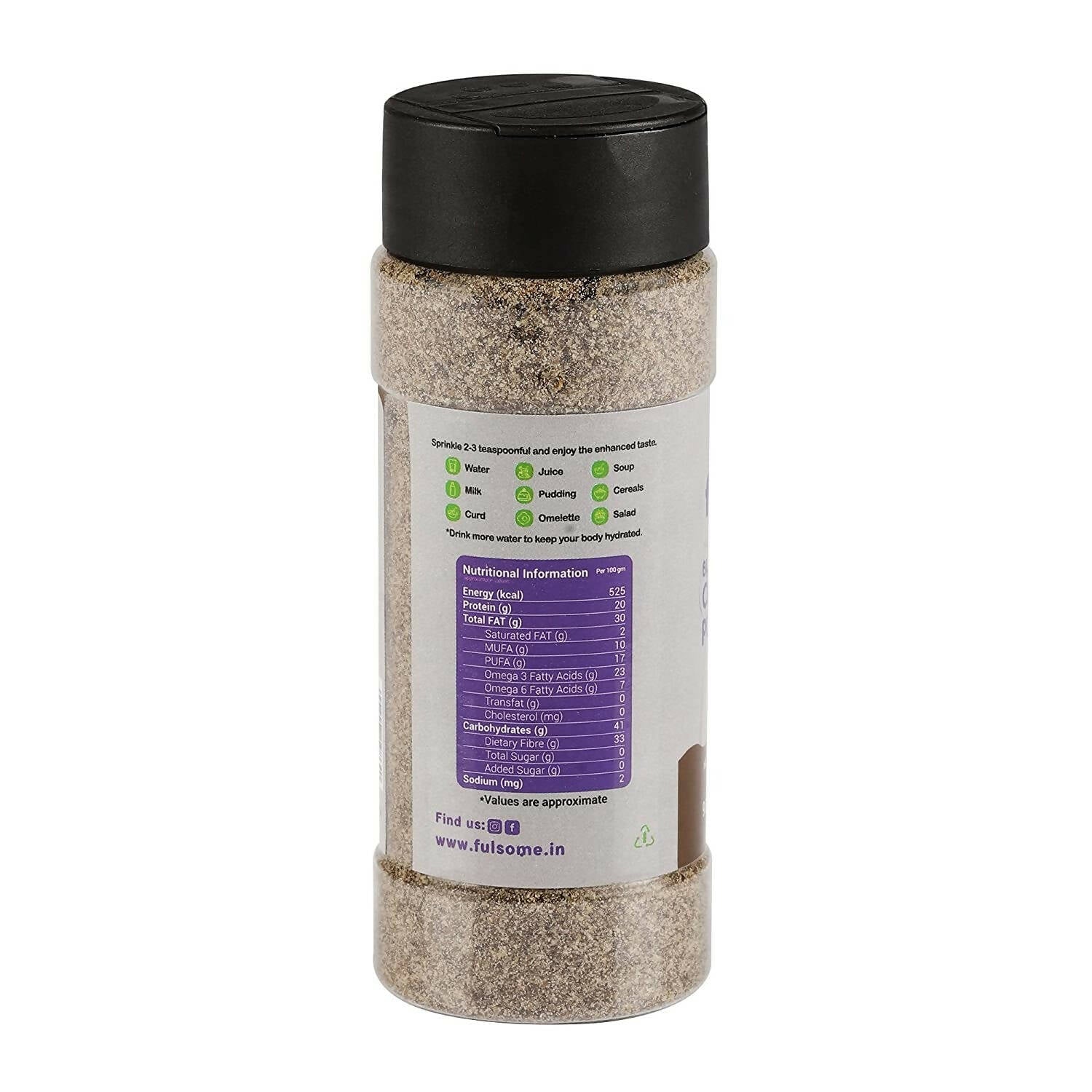 Fulsome Black Chia Seeds Powder (Roasted) Fulsome