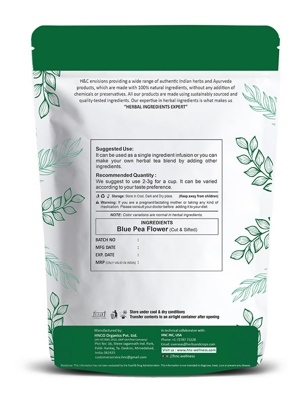 H&C Herbal Blue Pea Flower Cut & Shifted Herbal Tea Ingredient H&C Herbal