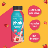 Phab Protein Milkshake With Protein Strawberries & Cream Flavour Phab