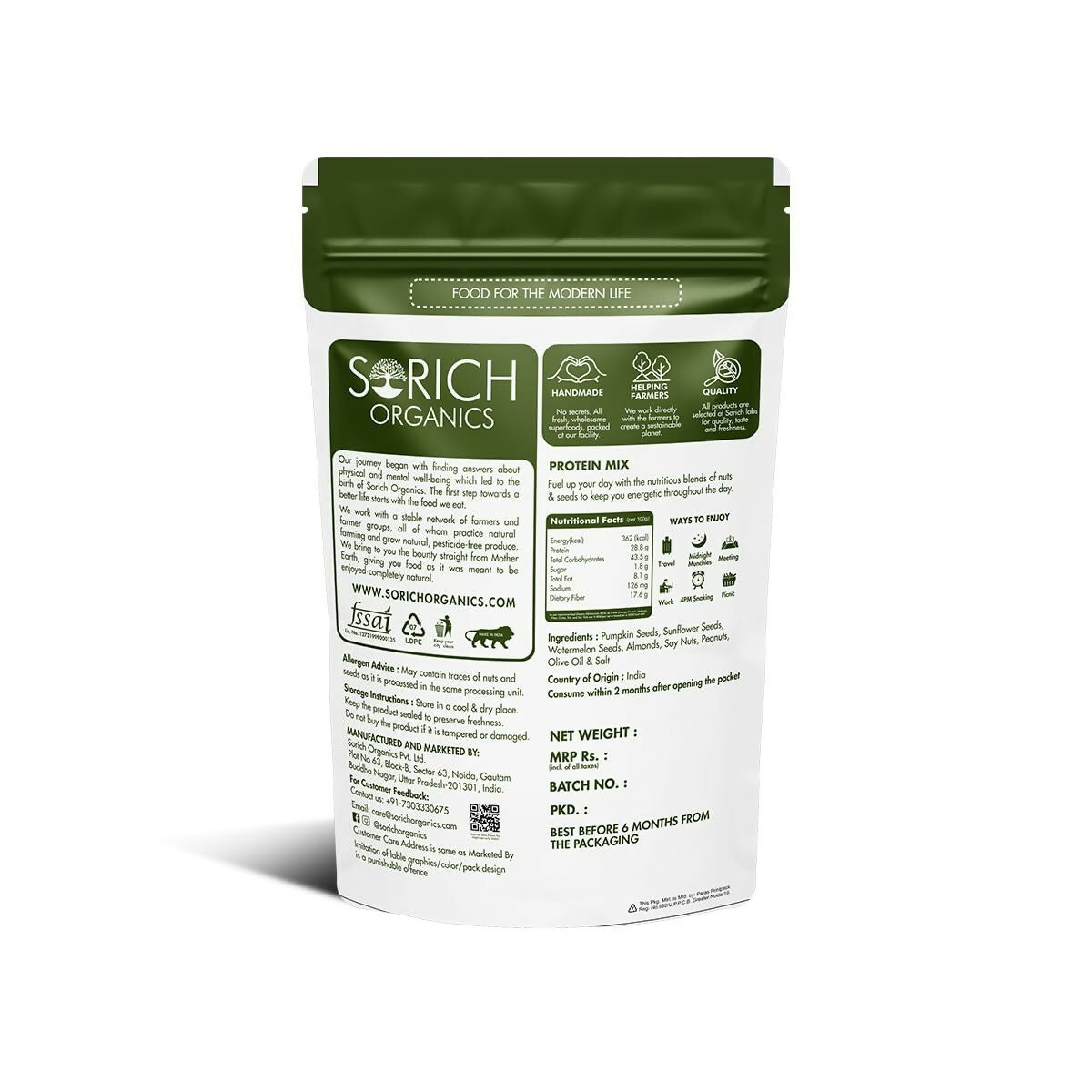 Sorich Organics Protein Mix Seeds and Nuts Sorich