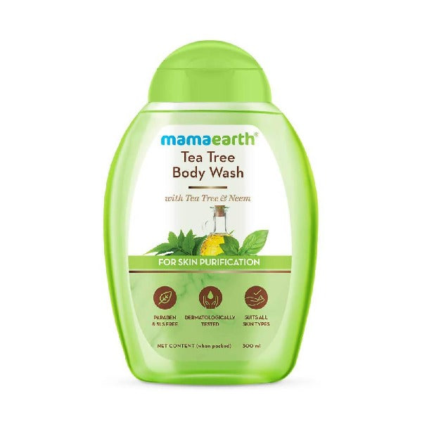Mamaearth Tea Tree Body Wash With Tea Tree & Neem For Skin Purification - Safuron
