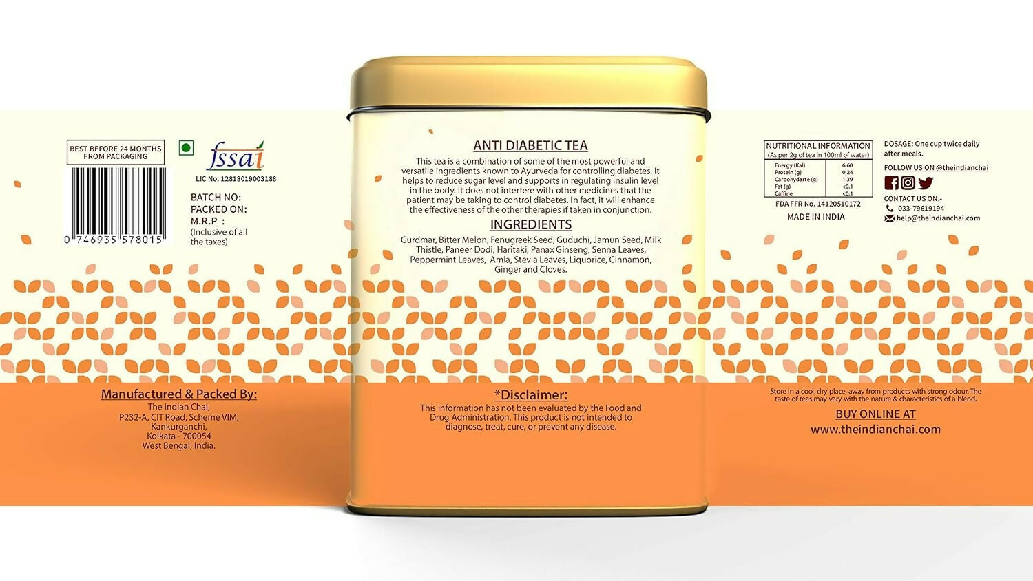 The Indian Chai - Anti Diabetic Tea The Indian Chai