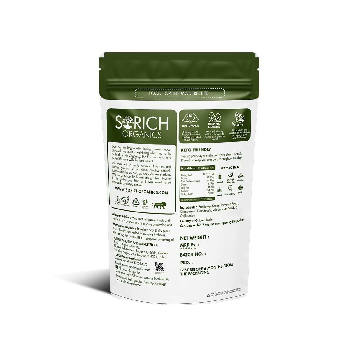 Sorich Organics Keto Mix Seeds and Berries Sorich