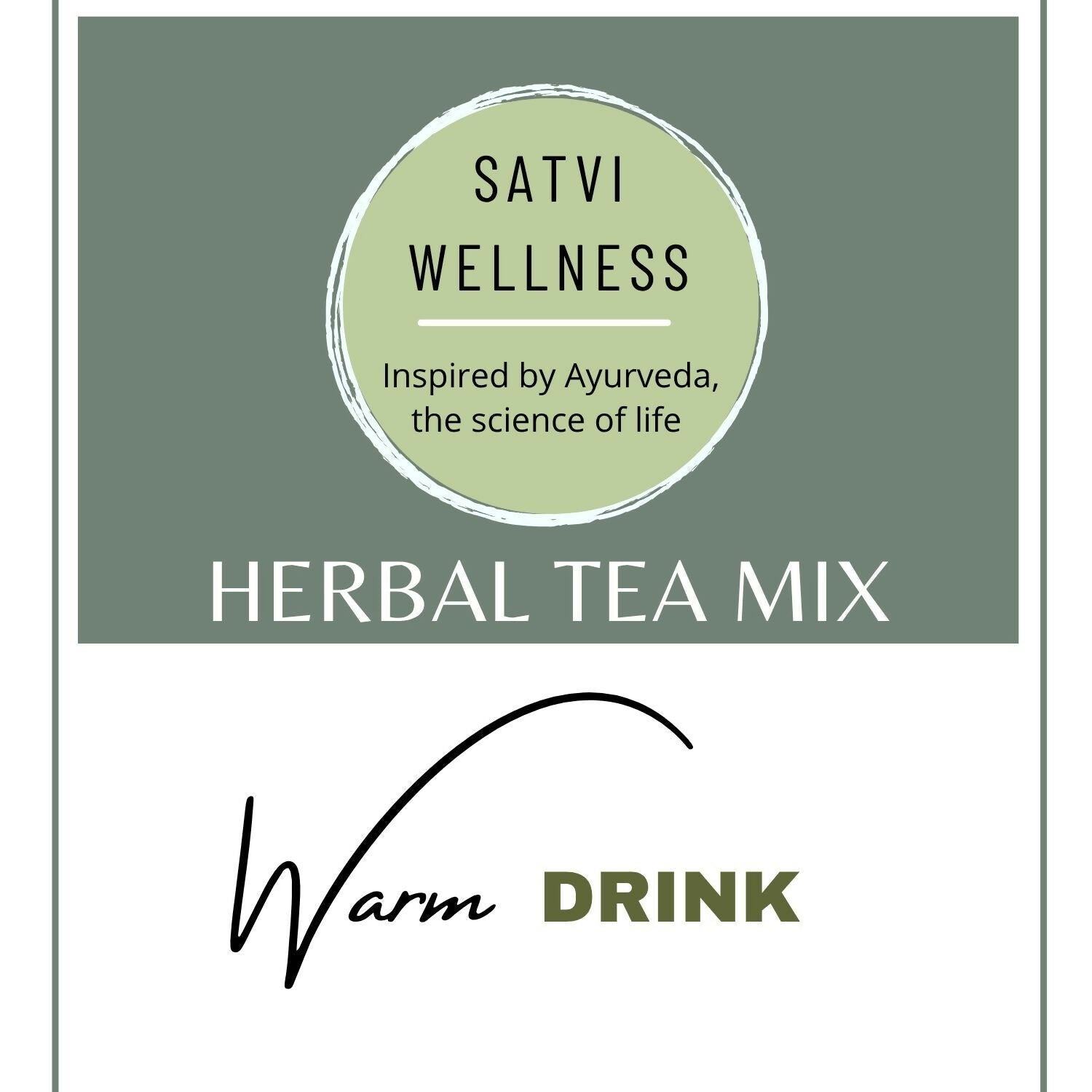 Satvi Wellness Ginger Cinnamon Herbal Infusion Mix In Indvidual Packets | Herbal Tea Sachet Satvi Wellness