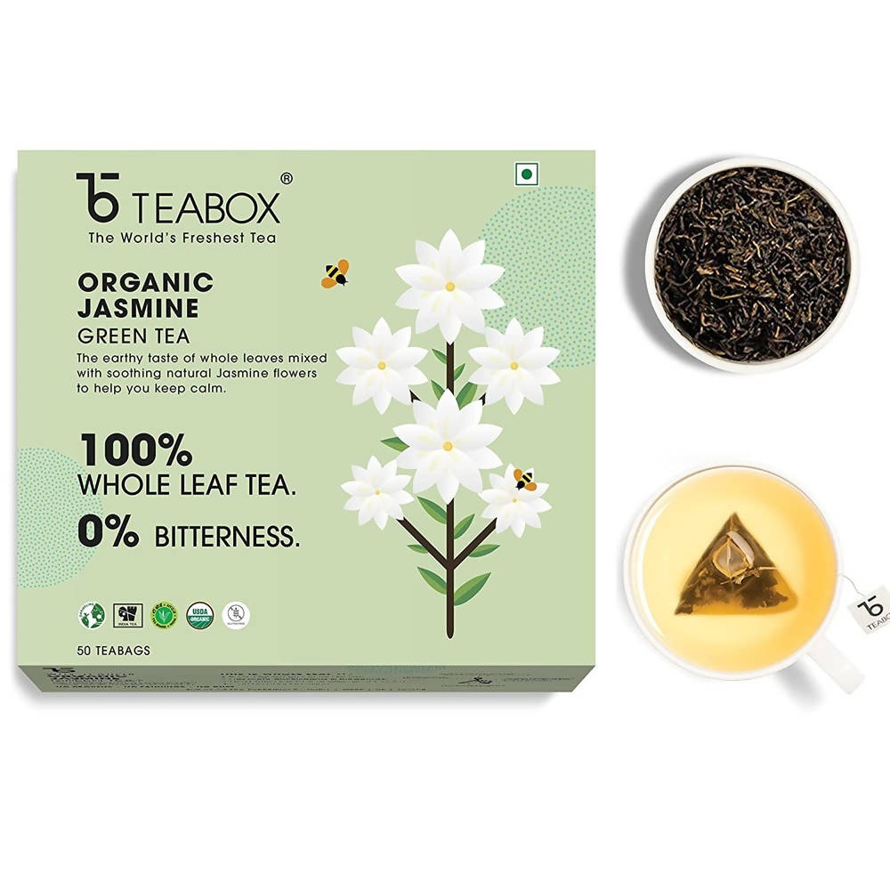 Teabox Organic Jasmine Green Tea Bags Teabox