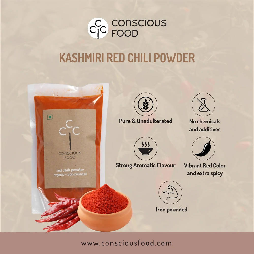 Conscious Food Kashmiri Red Chilli Powder Conscious Food