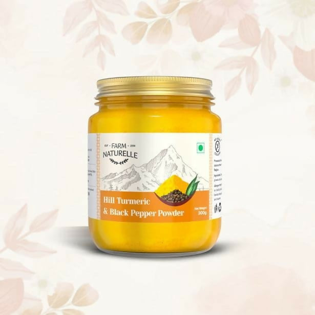 Farm Naturelle Mountain Turmeric Powder High Curcumin with Black Pepper Farm Naturelle