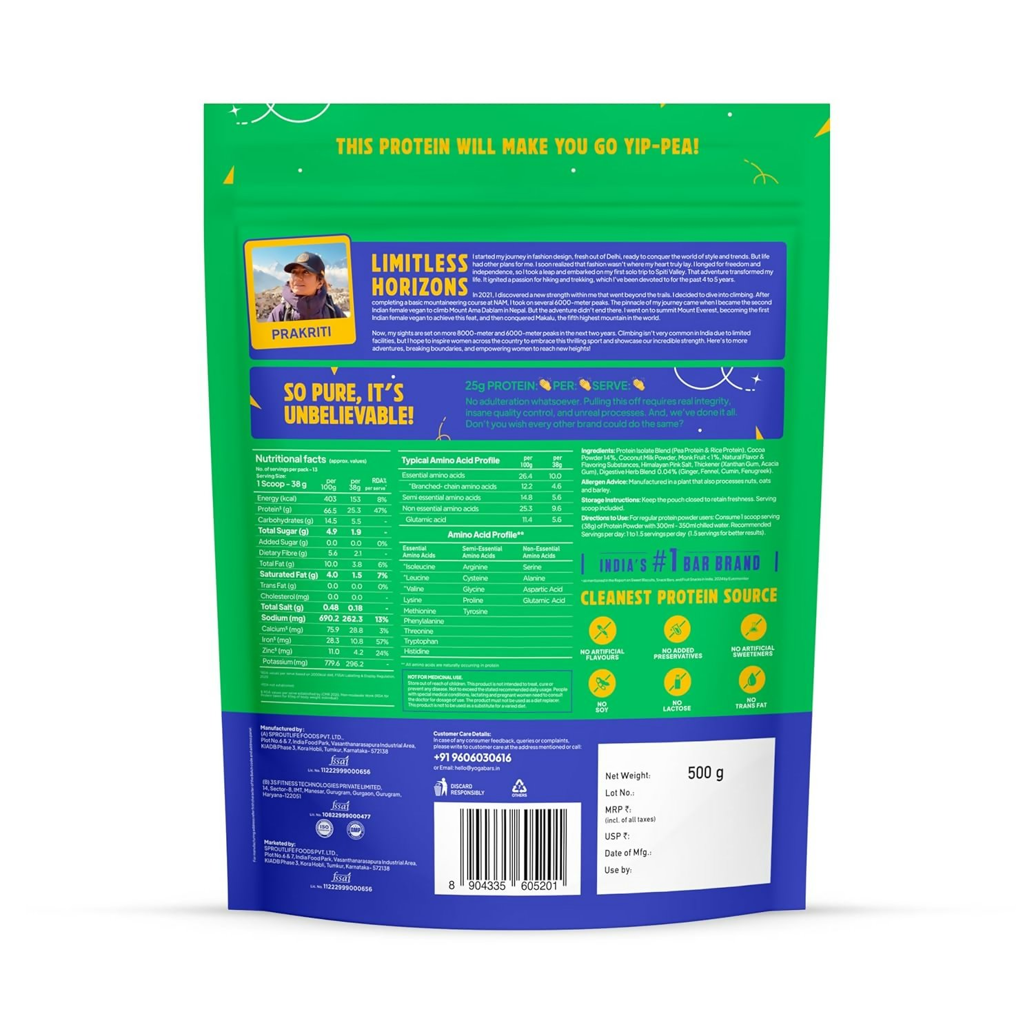 Yoga Bar ProClean Plant Protein Powder Yoga Bar
