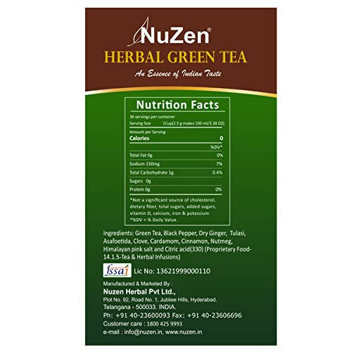 NuZen Herbal Green Tea Bags Nuzen
