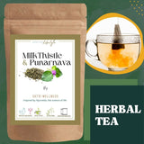 Satvi Wellness Milk Thistle Punarnava Tea | Blend Of Milk Thistle and Punarnava Herbal Tea Bags Satvi Wellness