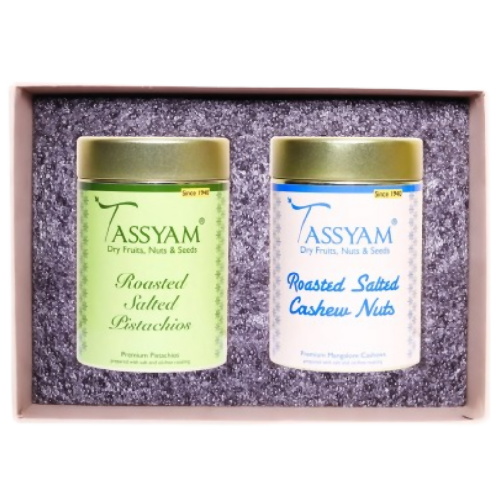 Tassyam Organics Dry Fruit Set - Salted Cashew and Pistachios Tassyam Organics