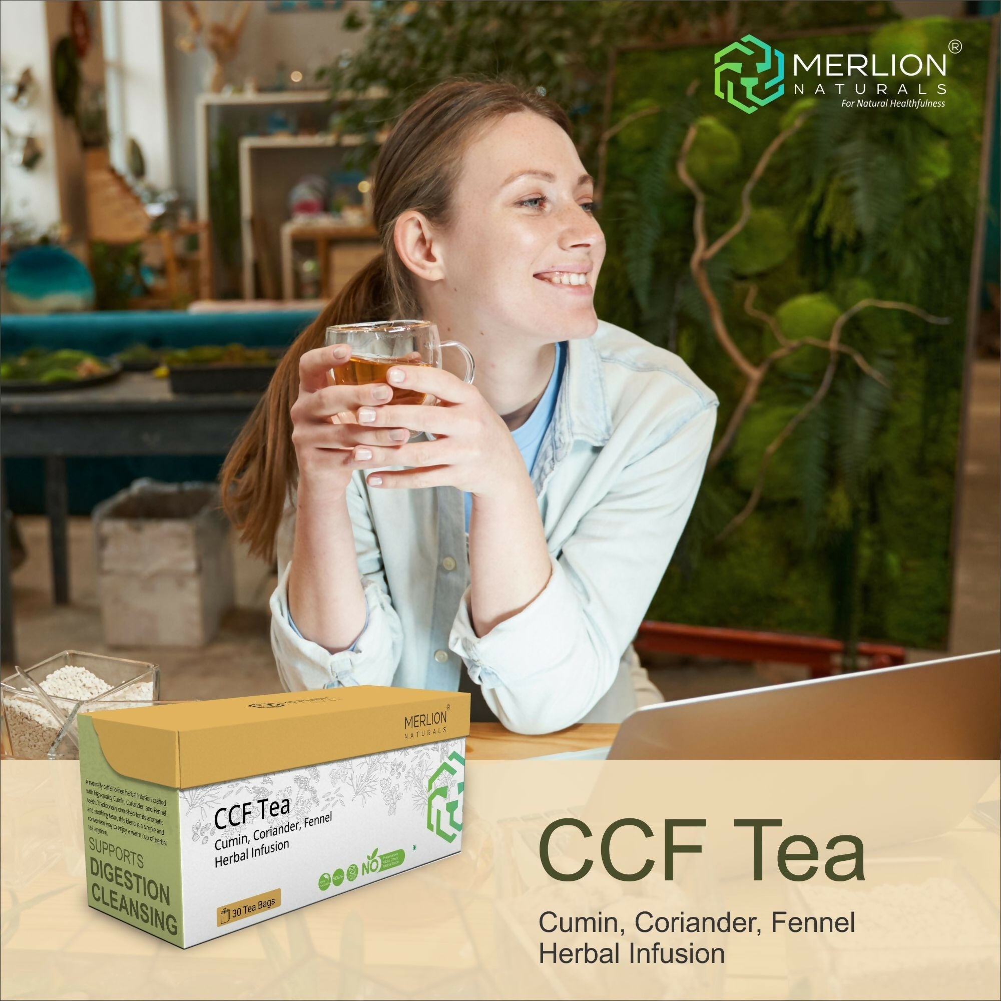 Merlion Naturals CCF Tea (Cumin, Coriander and Fennel Tea Bag) Merlion Naturals
