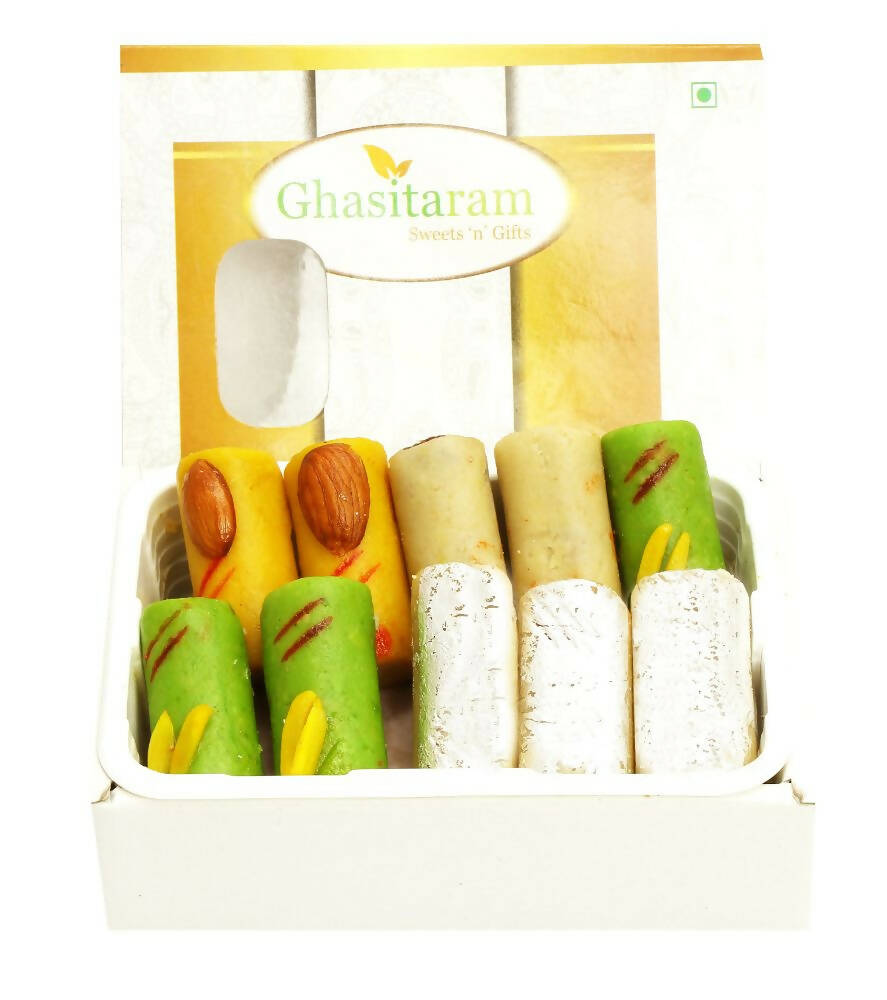 Ghasitaram Sugarfree Assorted Rolls Sweet Box - Safuron