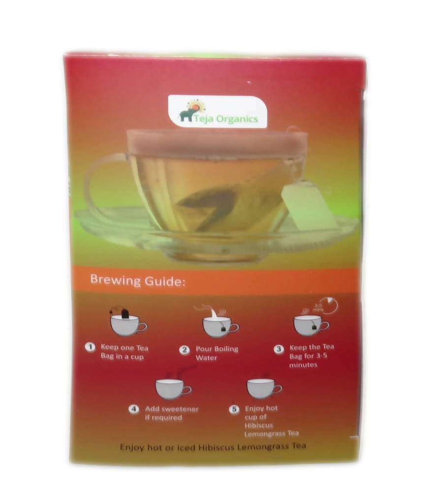 Teja Organics Hibiscus & Lemongrass Tea Bags Teja Organics