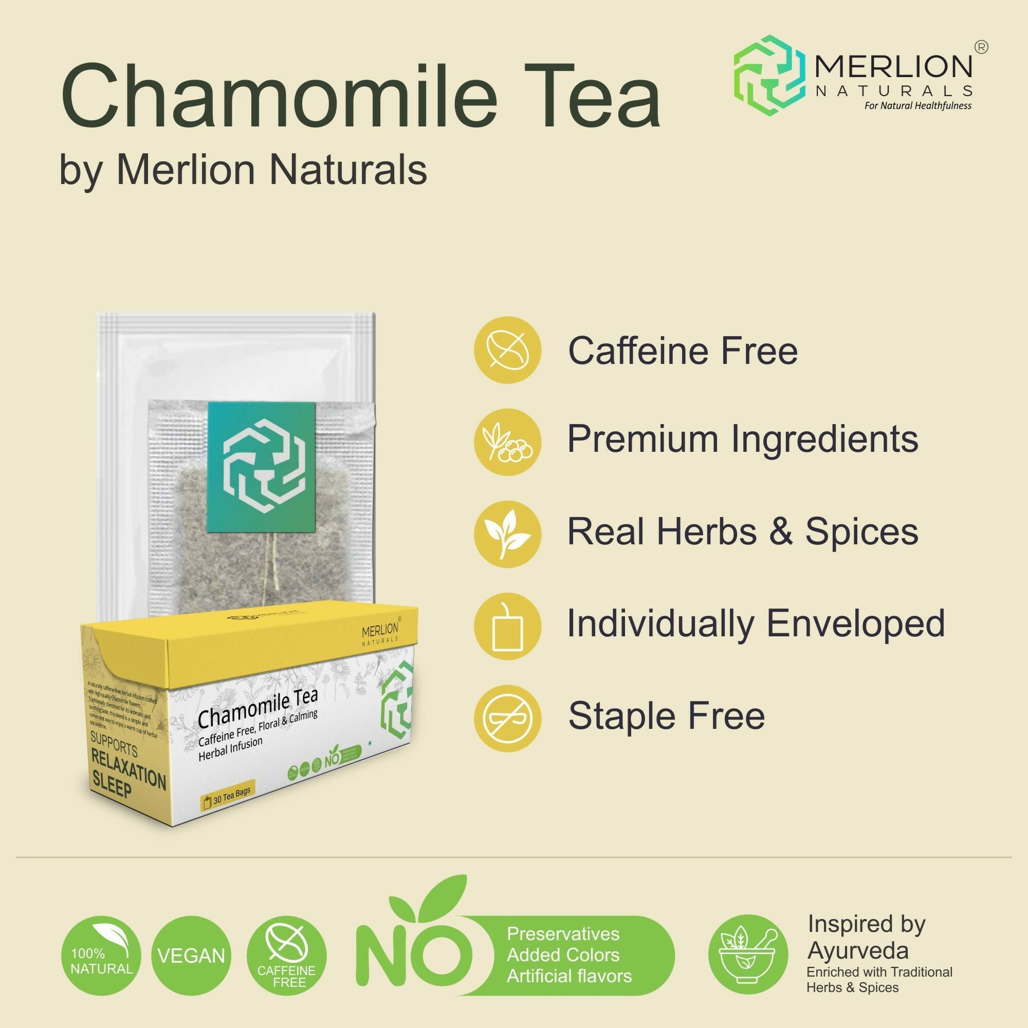Merlion Naturals Chamomile Tea Bags Merlion Naturals