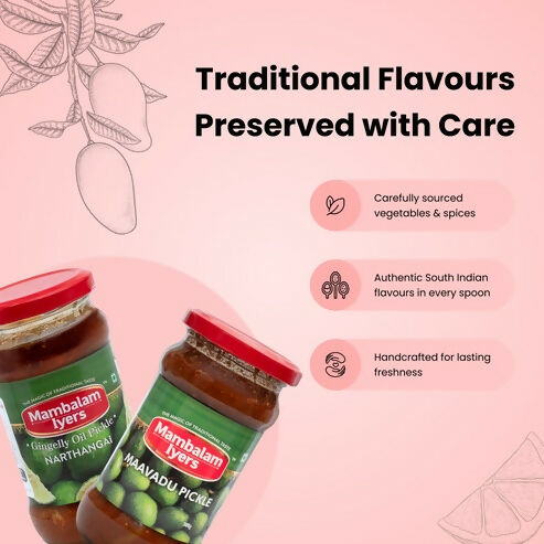 Mambalam Iyers Narthangai & Maavadu Pickle Combo Mambalam Iyers