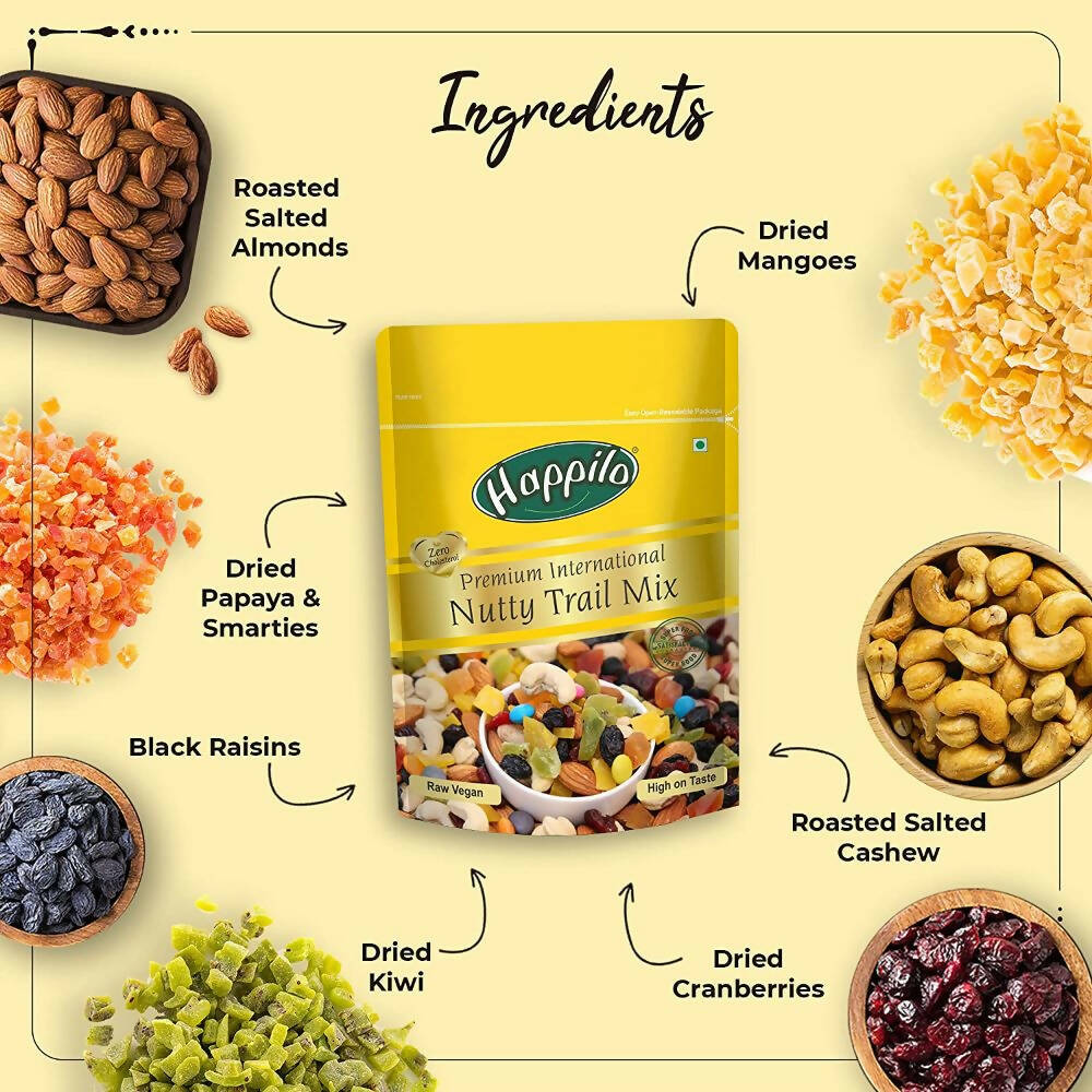 Happilo Premium Nuts & Dry Fruit Combo (Trail Mix, Nut Mix & Party Mix) Happilo