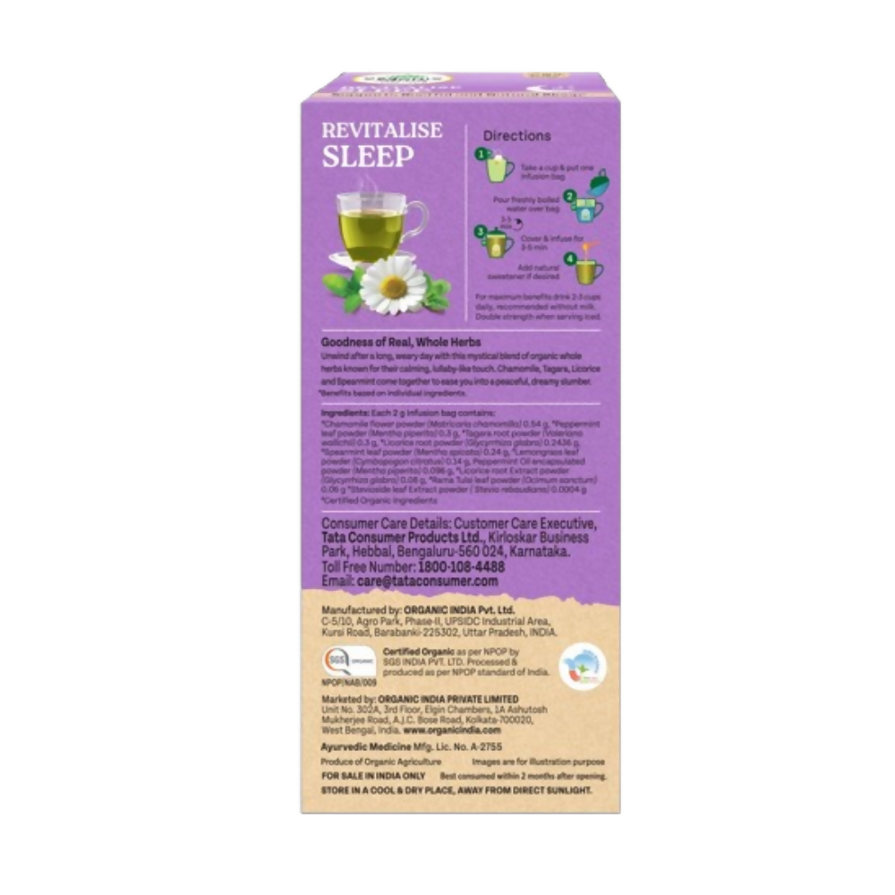 Organic India Revitalise Sleep Teabags Organic India