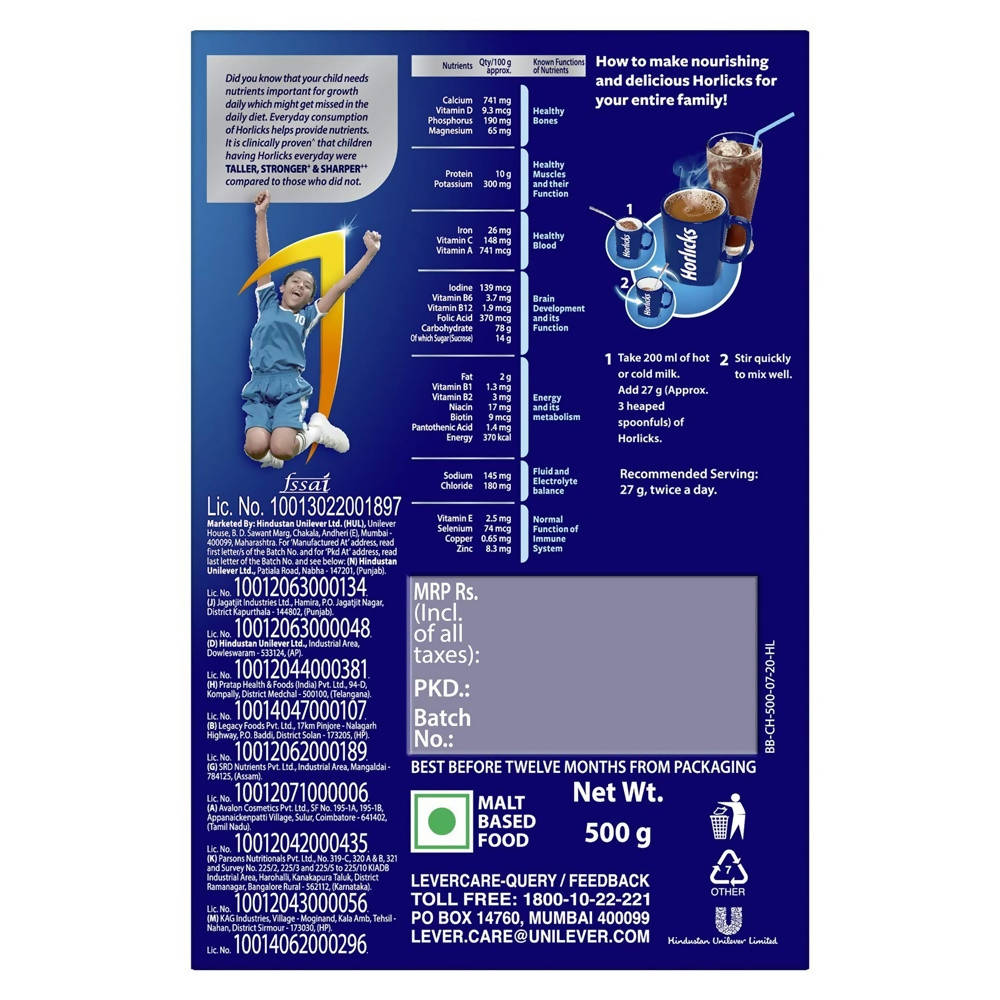 Horlicks Classic Malt And Chocolate Delight Flavour Horlicks